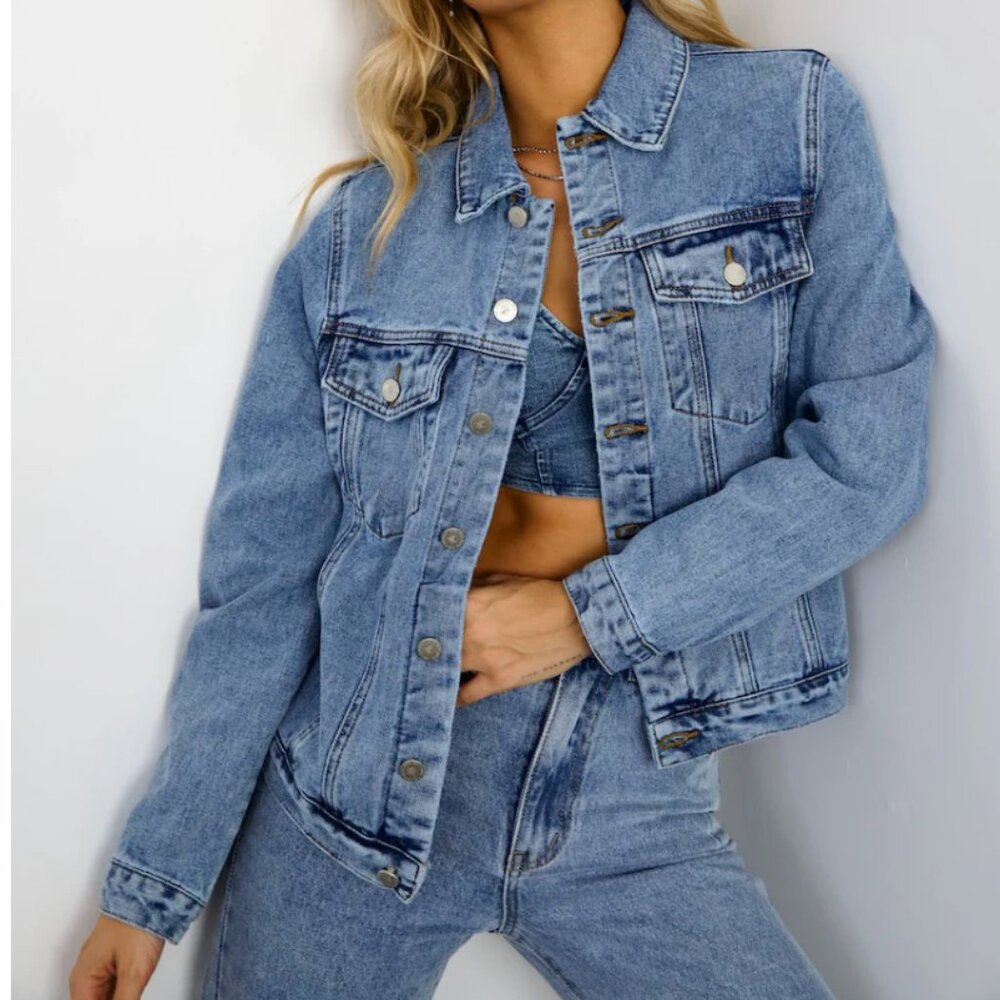Hello Molly Denim Jacket - Blue